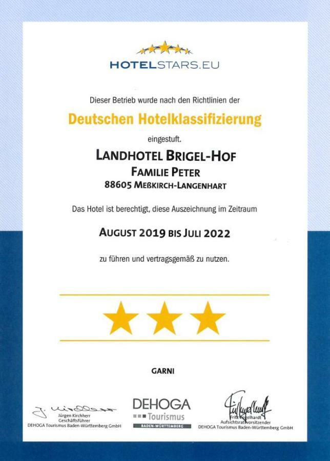 Hotel Brigel-Hof à Messkirch Extérieur photo
